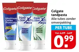 Hoogvliet Colgate tandpasta aanbieding
