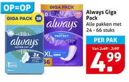 Hoogvliet Always Giga Pack aanbieding