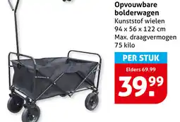 Hoogvliet Opvouwbare bolderwagen aanbieding