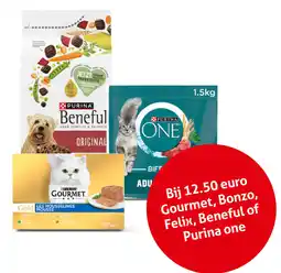 Hoogvliet Gourmet, Bonzo, Felix, Beneful of Purina one aanbieding