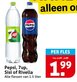 Hoogvliet Pepsi, 7up, Sisi of Rivella aanbieding