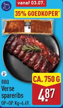 ALDI BBQ Verse spareribs aanbieding