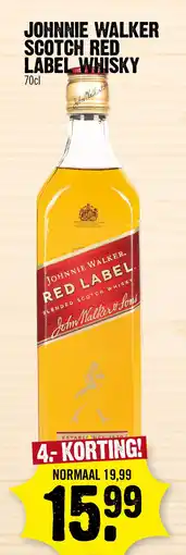 Super Dirck 3 Johnnie Walker scotch red label whisky aanbieding
