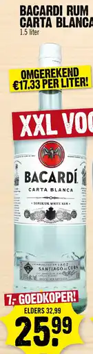 Super Dirck 3 Bacardi rum carta blanca aanbieding