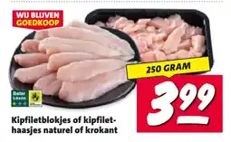 Nettorama Kipfiletblokjes of kipfilet haasjes naturel of krokant aanbieding