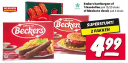 Nettorama Beckers hamburgers of frikandellen of Mexicano classic aanbieding