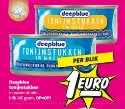 Nettorama Deepblue tonijnstukken in water of olie aanbieding