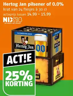 Poiesz Hertog Jan pilsener of 0.0% aanbieding
