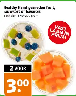 Poiesz Healthy Hand gesneden fruit, rauwkost of bavarois aanbieding