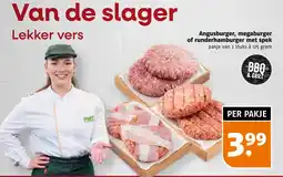 Poiesz Angusburger, megaburger of runderhamburger met spek aanbieding