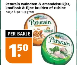 Poiesz Paturain walnoten & amandelstukjes, knoflook & fijne kruiden of cuisine aanbieding