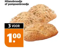Poiesz Milanobroodje of pompoenbroodje aanbieding