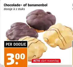 Poiesz Chocolade of bananenbol aanbieding