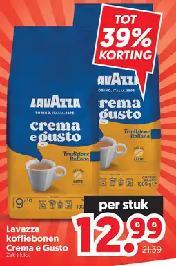 Dekamarkt Lavazza koffiebonen crema e gusto aanbieding