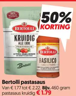 Dekamarkt Bertolli pastasaus aanbieding