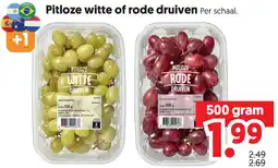 Dekamarkt Pitloze witte of rode druiven aanbieding