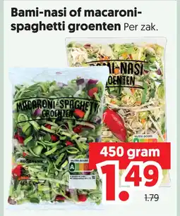 Dekamarkt Bami-nasi of macaroni- spaghetti groenten aanbieding
