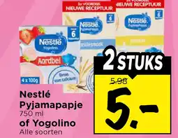 Vomar Voordeelmarkt Nestlé Pyjamapapje of Yogolino aanbieding