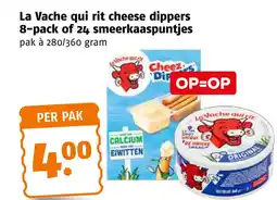 Poiesz La Vache qui rit cheese dippers 8-pack of 24 smeerkaaspuntjes aanbieding