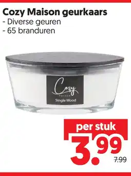 Dekamarkt Cozy Maison geurkaars aanbieding