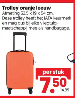 Dekamarkt Trolley oranje leeuw Afmeting aanbieding