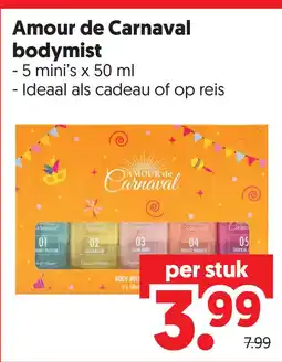 Dekamarkt Amour de Carnaval bodymist aanbieding