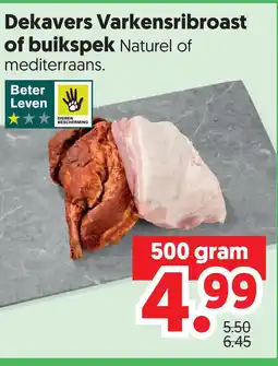 Dekamarkt Dekavers Varkensribroast of buikspek aanbieding