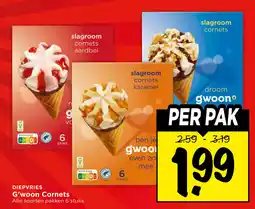 Vomar Voordeelmarkt DIEPVRIES G'woon Cornets aanbieding
