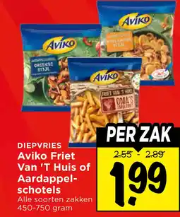 Vomar Voordeelmarkt DIEPVRIES Aviko Friet Van 'T Huis of Aardappel- schotels aanbieding