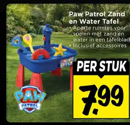 Vomar Voordeelmarkt Paw Patrol Zand en Water Tafel aanbieding