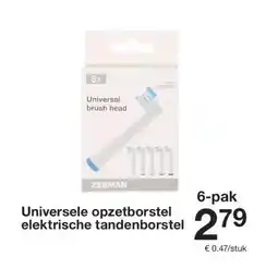 Zeeman Universele opzetborstel elektrische tandenborstel aanbieding