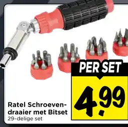 Vomar Voordeelmarkt Ratel Schroeven- draaier met Bitset aanbieding