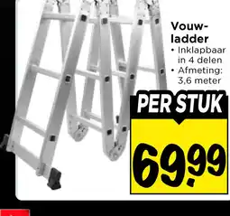 Vomar Voordeelmarkt Vouw- ladder aanbieding