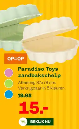 Welkoop Paradiso Toys zandbakschelp aanbieding