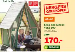 Welkoop Exit speelhuis Yuki 100 aanbieding