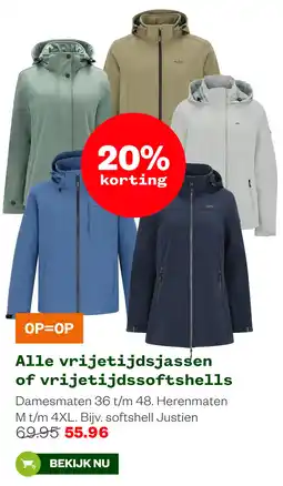 Welkoop Alle vrijetijdsjassen of vrijetijdssoftshells aanbieding
