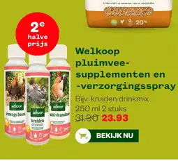Welkoop Welkoop pluimvee- supplementen en -verzorgingsspray aanbieding