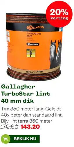 Welkoop Gallagher TurboStar lint 40 mm dik aanbieding