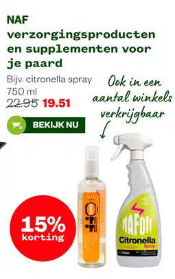 Welkoop NAF verzorgingsproducten en supplementen voor je paard aanbieding