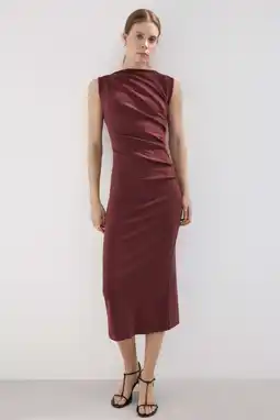 Wehkamp Mango jersey jurk roodbruin aanbieding
