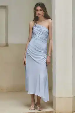 Wehkamp Mango maxi jurk lichtblauw aanbieding