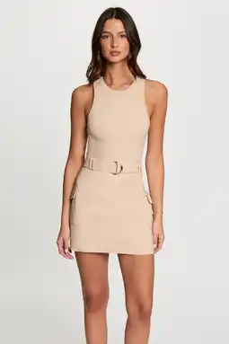 Wehkamp Morgan mini jurk beige aanbieding