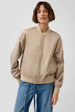 Wehkamp s.Oliver bomberjack beige aanbieding