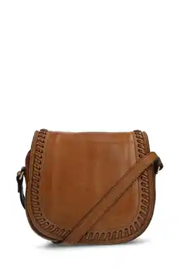 Wehkamp Manfield leren crossbody tas cognac aanbieding