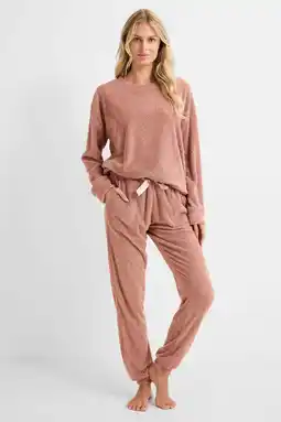 Wehkamp Dreamcovers fleece huispak oudroze aanbieding