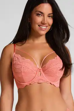 Wehkamp Hunkemöller niet-voorgevormde beugelbh Robijn zalmroze aanbieding
