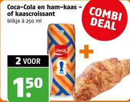 Poiesz Coca-Cola en ham-kaas of kaascroissant aanbieding