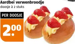 Poiesz Aardbei verwenbroodje aanbieding
