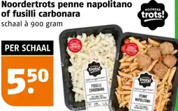 Poiesz Noordertrots penne napolitano of fusilli carbonara aanbieding