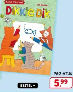 Boekenvoordeel Kleur mee met Dikkie Dik aanbieding